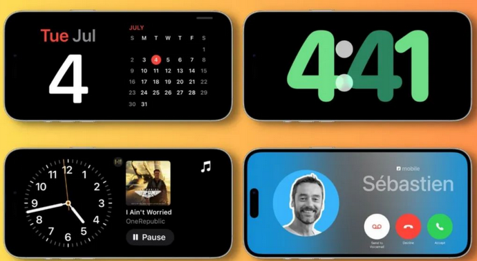 定日苹果手机维修分享iOS17横屏充电待机显示有什么好处 