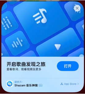 定日苹果14维修站分享iPhone14音乐识别功能使用方法 