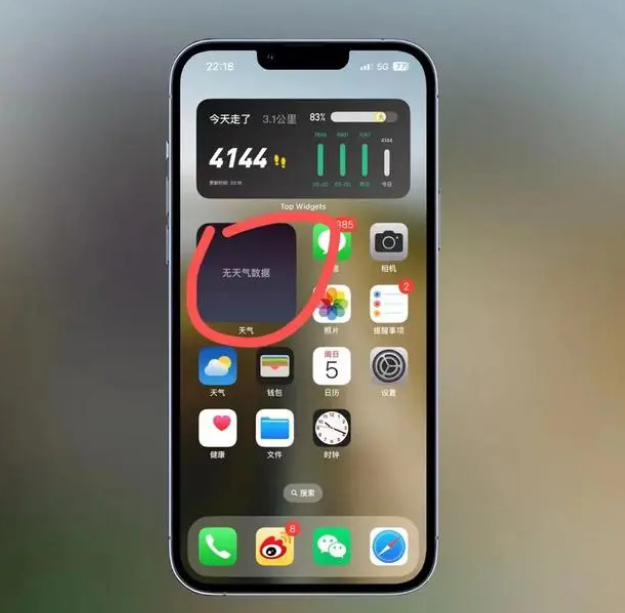 定日苹果手机维修分享:iOS16主屏幕天气小组件无法正常工作怎么办？ 