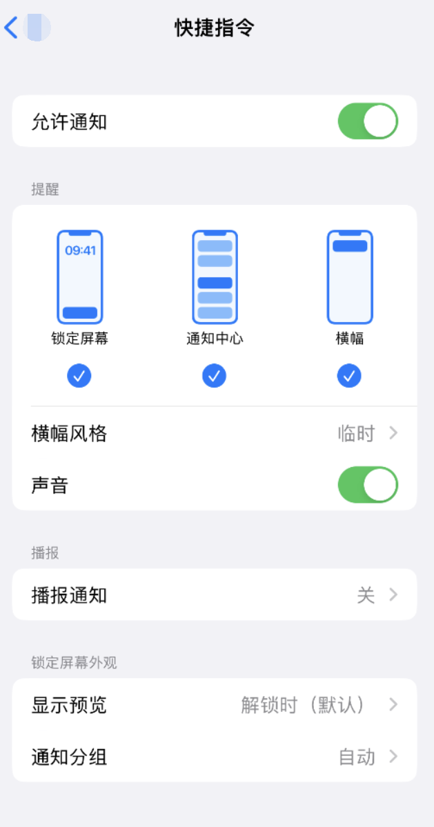 定日苹果手机维修分享如何在 iPhone 上关闭快捷指令通知 