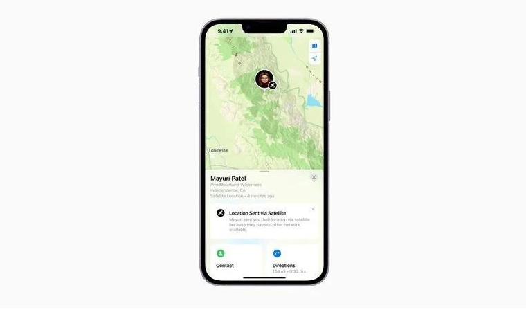 定日苹果14维修分享iPhone14系列中 FindMy功能通过卫星分享位置方法教程 