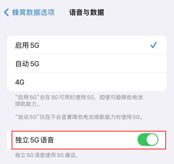 定日苹果14维修分享iPhone 14 Pro如何开启VoNR 