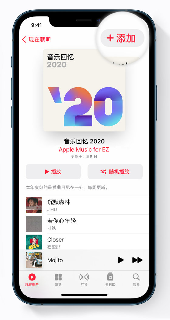 定日苹果手机维修分享如何在 Apple Music 中查看过去一年听的歌 